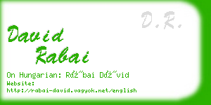 david rabai business card